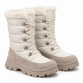 Women's Quilted Lace-Up Platform Snow Boots